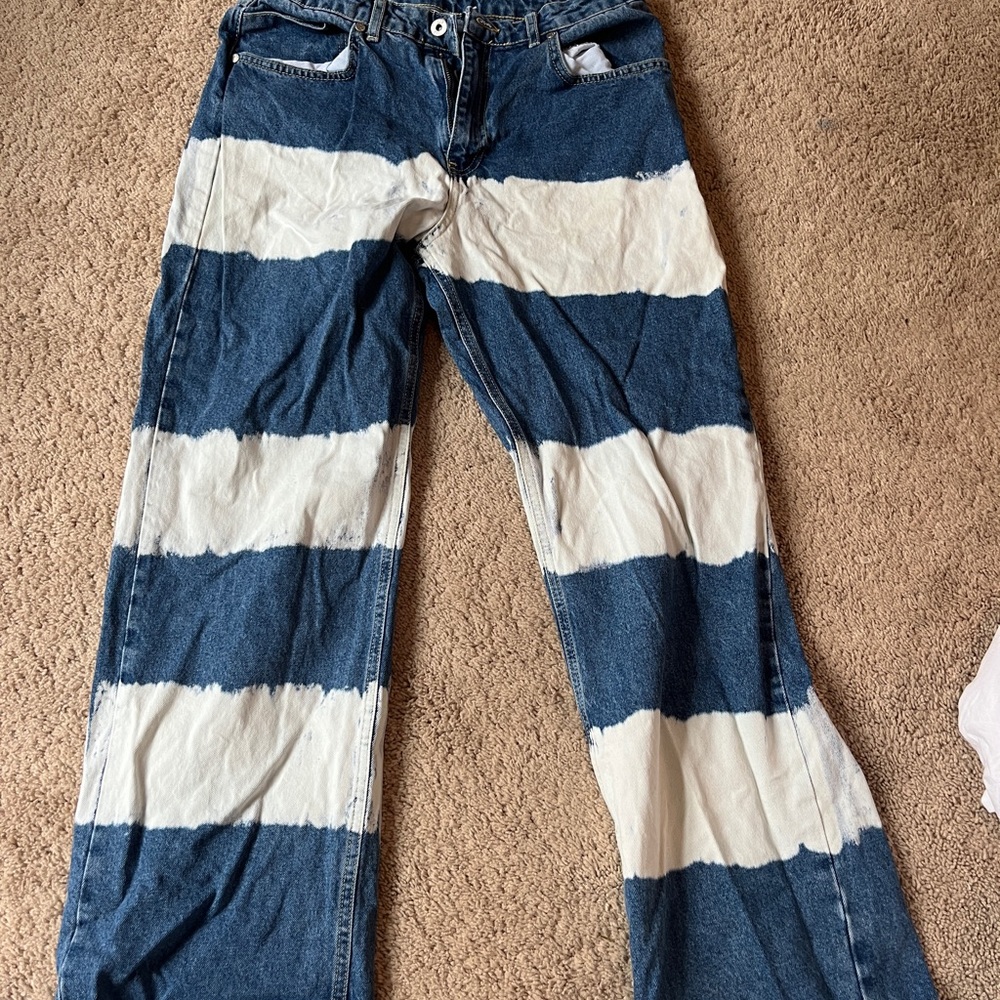 Colorblock RAGGED jeans